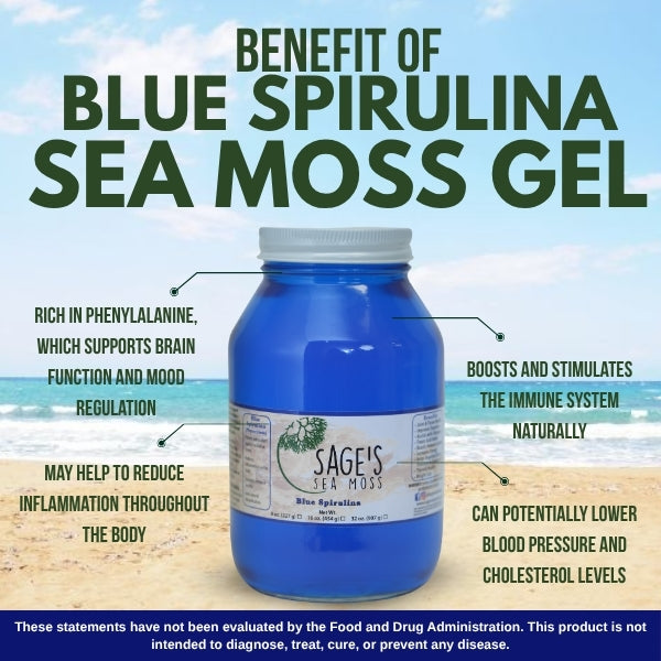 Blue Spirulina Sea Moss Gel