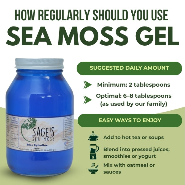Blue Spirulina Sea Moss Gel