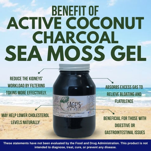 Activated Coconut Charcoal Sea Moss Gel
