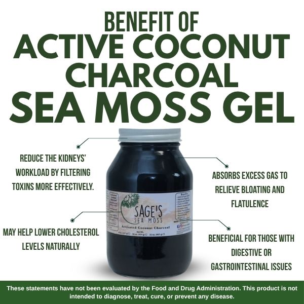 Activated Coconut Charcoal Sea Moss Gel