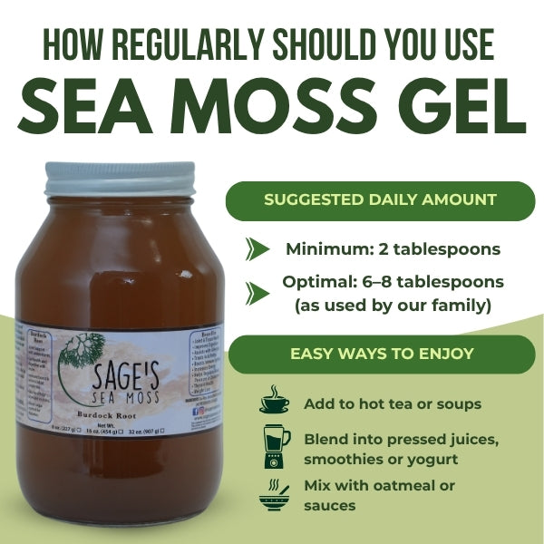 Burdock Root Sea Moss Gel
