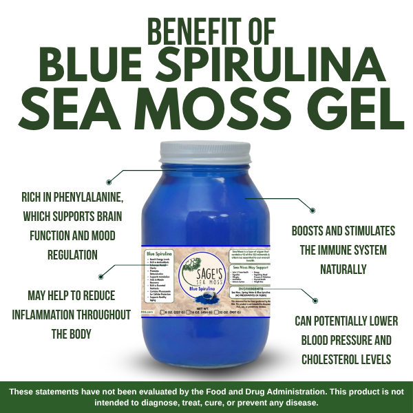 Blue Spirulina Sea Moss Gel