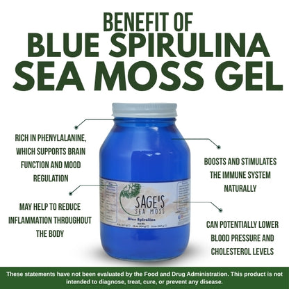 Blue Spirulina Sea Moss Gel