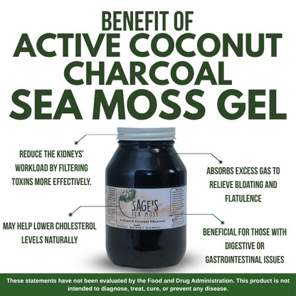 Activated Coconut Charcoal Sea Moss Gel