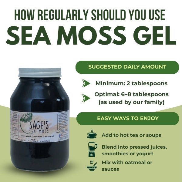 Activated Coconut Charcoal Sea Moss Gel