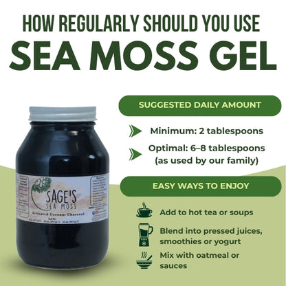 Activated Coconut Charcoal Sea Moss Gel