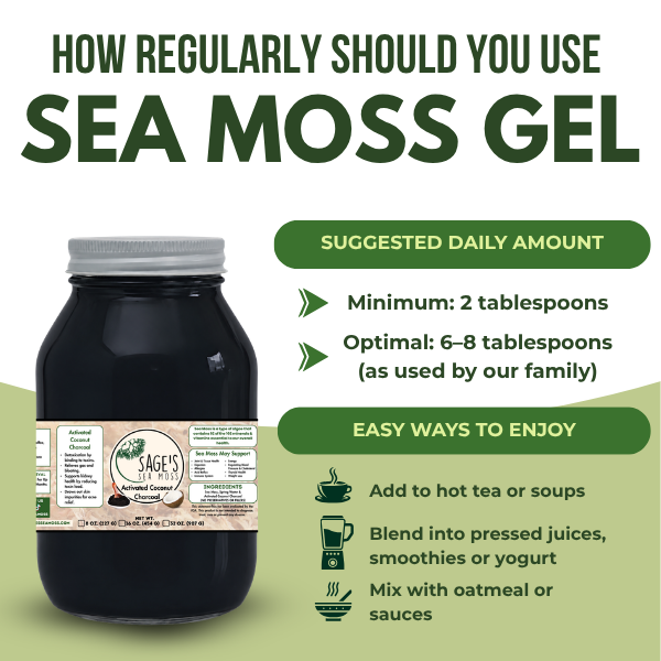 Activated Coconut Charcoal Sea Moss Gel