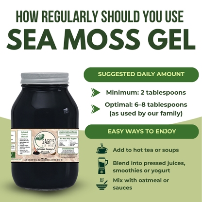 Activated Coconut Charcoal Sea Moss Gel