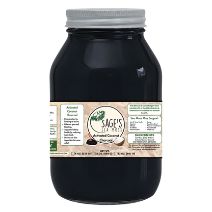 Activated Coconut Charcoal Sea Moss Gel